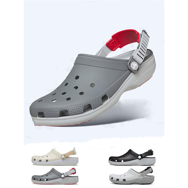 Crocs 25 Men's Summer New Classic Cheetah Beach Lightweight Color-Block Comfortable Versatile Clogs 211287