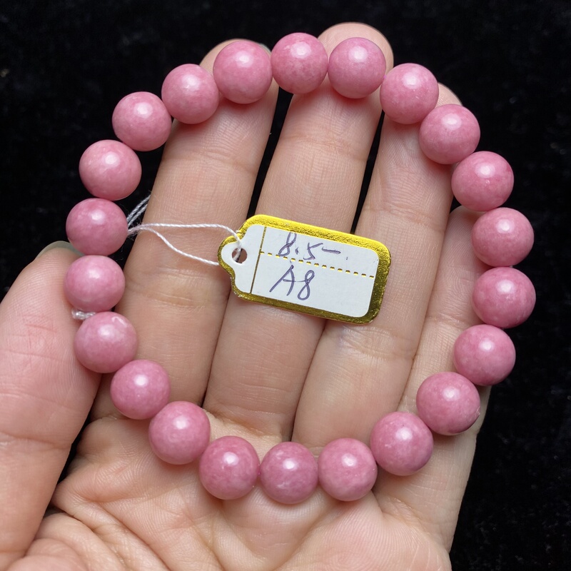 One Item, One Picture, Natural Rhodonite Bracelet for Women, Rose Stone Pink Crystal Bracelet, Sweet and Cute Style for Best Friends