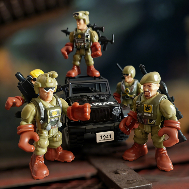 Children's Nostalgic 3inch Soldier Model Military Special Forces Soldier Figure Military Boy Toy Birthday Gift