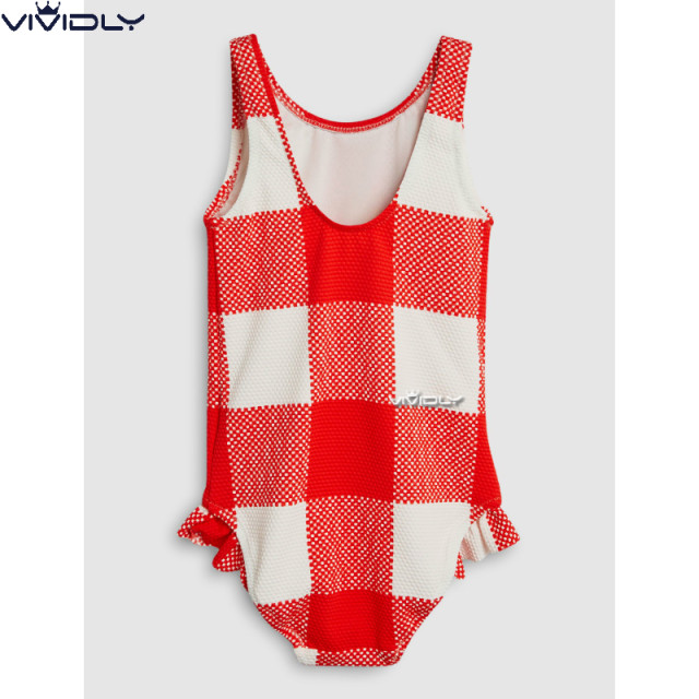 Spot N*XT baby hot spring swimsuit summer new orange checkered elephant suit women (3 ເດືອນຫາ 6 ປີ)