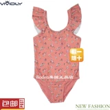 Детский купальник для девочек, цветочный принт, 3 лет