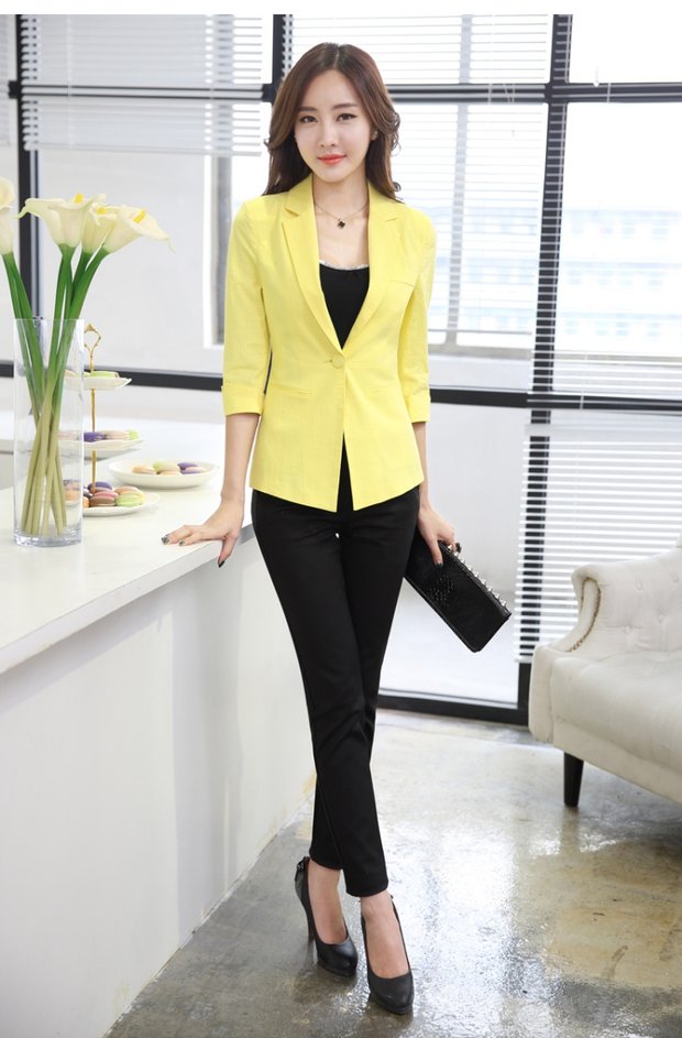 Mùa hè lanh nhỏ phù hợp với nữ bảy điểm tay áo mỏng phần tự trồng bông và lanh áo khoác ngắn đoạn phù hợp với áo sơ mi điều hòa cỡ lớn bộ vest nữ đẹp