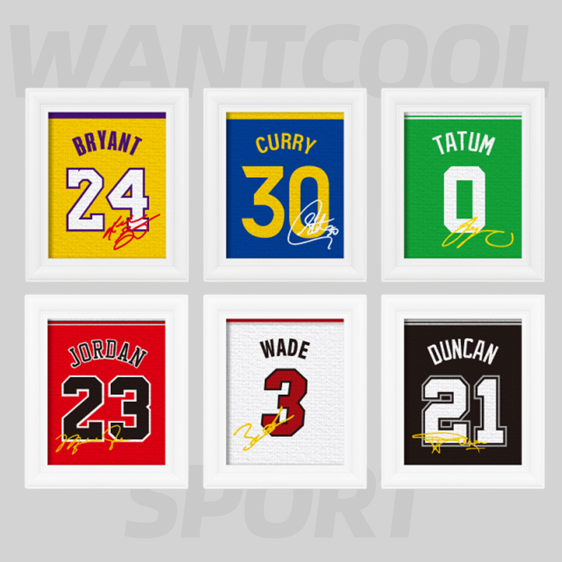 Kobe James Curry Durant Doncic Jersey Autographed Creative Fridge Magnet Decoration Basketball Merchandise