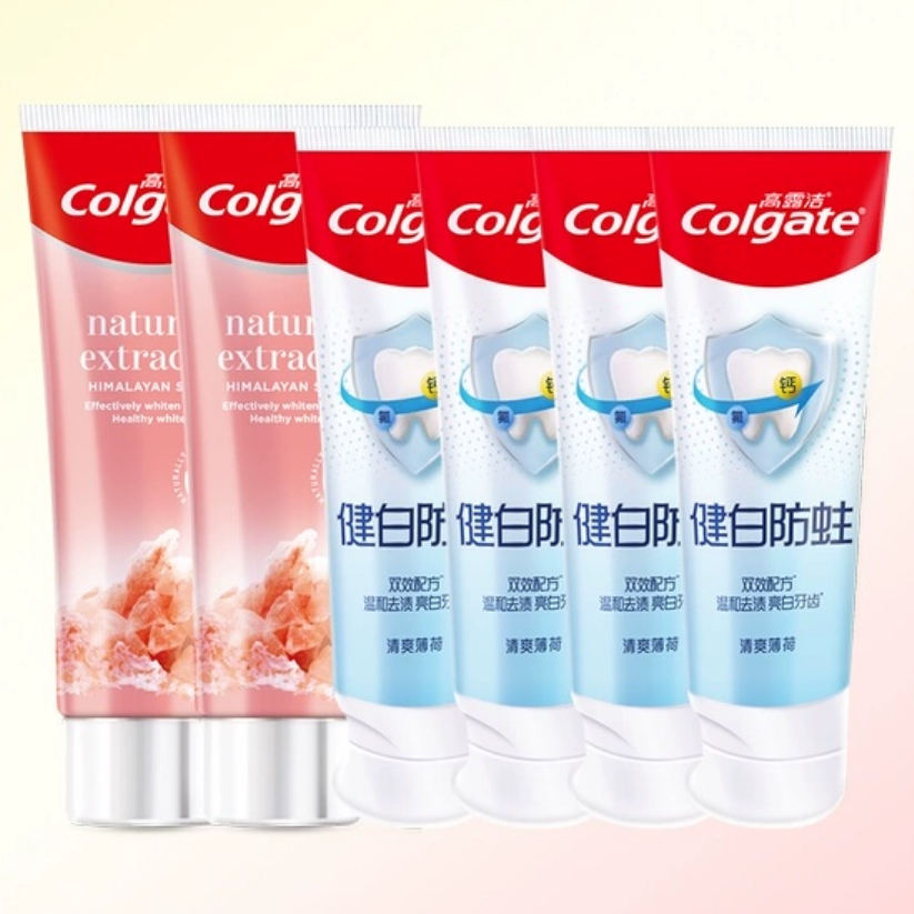 高露洁牙膏喜马盐健白防蛀亮白去渍去口臭含氟成人正品