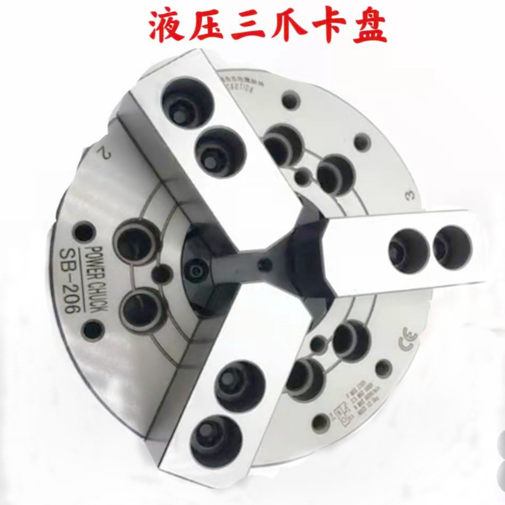 Hydraulic soft claw three-claw collet hollow middle real claw Taiwan Label matching collet flange 5 inch 6 inch 8 inch 10 inch 12 inch