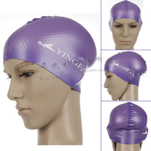Mũ bơi kiểu Anh Tóc dài không thấm nước Silicone Mũ bơi của Anh Các hạt bên trong không trơn trượt thoáng khí Nhiều màu nam và nữ 	nón bơi arena