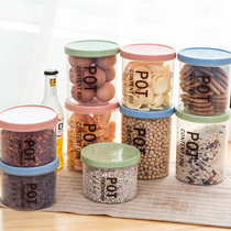  Kitchen plastic fresh-keeping sealed jar Whole grains beans dried fruit milk powder storage jar Home food storage box