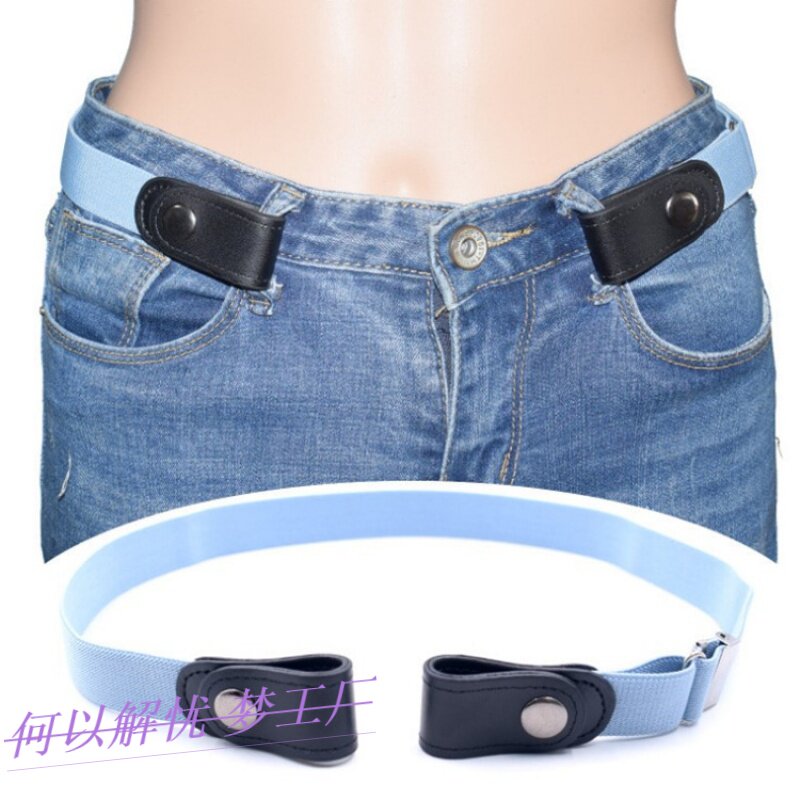 Pants Too Loose God Instrumental Sloth Belt Invisible Woman Jeans No Mark Leather Strap Adjustable Without Buckle Tightness Masculine