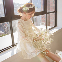 UK next kiss girls dress autumn 2020 new Korean ins childrens princess skirt lace long sleeve