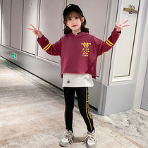 UK Next Kiss girls  suit 2020 new autumn Western style middle and large childrens fashion girl three-piece tide