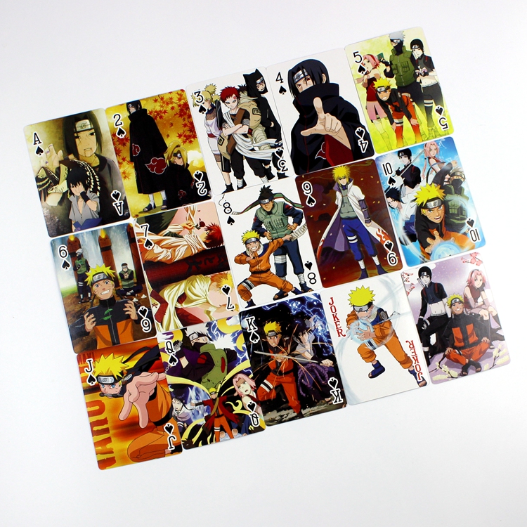 Anime Chơi bài Naruto Solitaire Naruto Sasuke Trò chơi hoạt hình Nhật Bản xung quanh trò chơi hội đồng quản trị sticker gấu trúc