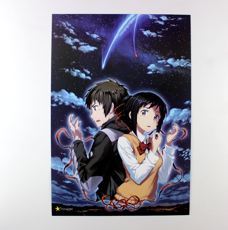 Tên của bạn Lihua 泷 Ba lá 8 embossed poster phim hoạt hình Nhật Bản anime tường stickers mural dán những hình dán cute