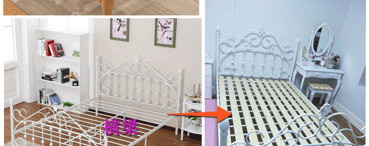 Pine boong gỗ Mega 1,8 1,5 m dày boong cứng nệm gấp eo khung giường tầng có thể được tùy chỉnh - Giường giường gấp gỗ
