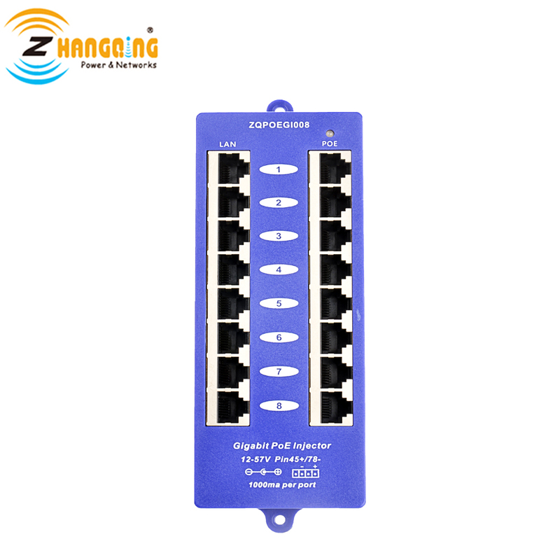 8-Port Poe Mid-Span Gigabit Ethernet Power Supply Injector Wall-Mounted, Poe Circuit Combinator 8-Port Poe Mid-Span Gigabit Ethernet Power Supply Injector Wall-Mounted, Poe Circuit Combinator