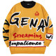 GENANX ຟ້າຜ່າຍີ່ຫໍ້ຄູ່ຜົວເມຍ sweater ວ່າງ lazy ຕົວອັກສອນພາສາອັງກິດ jacquard sweater trendy