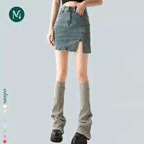 MAIA ARK sun protection leg covers for womens calf socks Harajuku subculture thin Japanese style pile medium tube socks