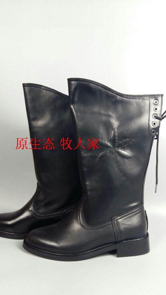 Tibetan riding boots Tibetan men's boots Tibetan robe with riding boots Tibetan fashion leather boots Full leather riding boots men