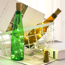 LED copper wire lamp string starry home bar creative wine bottle stopper lamp decoration waterproof color lamp flashing light star lamp
