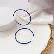 Temperament Japanese and Korean blue earrings women 2021 New Chao Net red super Fairy earrings earring studs earrings earrings earrings earrings earrings earrings earrings earrings earrings earrings