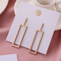 Simple cold wind round face thin earrings 2020 New Tide retro long temperament earrings earrings ear clip no ear hole female