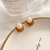 Gangfeng earrings female temperament simple Morandi earrings Korean temperament Net red Joker earrings no earrings earrings female