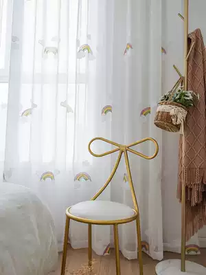 Floating window balcony Princess wind insulation sunscreen curtain white gauze curtain light transparent curtain Japanese curtain
