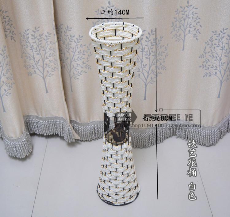 Retro sắt hoa xô đơn giản phong cách bình hoa trồng hoa bằng gỗ thùng góc trang trí hoa đứng trực tiếp - Vase / Bồn hoa & Kệ chậu gốm trồng lan kiếm