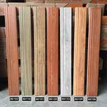 Imitation wood grain skirting tile 800x100 living room bedroom edge strip imitation solid wood line floor tiles