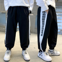 Childrens wear boys trousers pure cotton spring and autumn 2022 new spring clothes big childrens autumn sports pants foreign style trousers tide