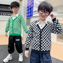 Boy pure cotton shirt fake two spring and autumn 2022 new children handsome spring clothing CUHK child spring hit undershirt tide