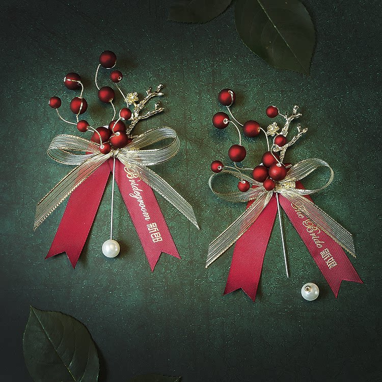 Wedding chest flower a set of groom bridal brooding bridesmaids accompanied by an upscale hand-in-hand, don't spend the wedding celebration parent brooch