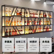 Creative wall-mounted wine cabinet Wine Rack bar restaurant Wall simple wall-mounted wine rack luminous rack red wine rack