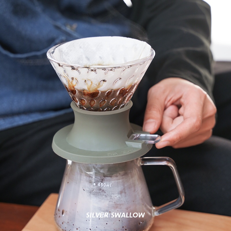 Ha'Coffee Smart Filter Cup with Adjustable Water Flow, Hand-Brewed Coffee V60 Bean Filter Cup, Sharing Pot for Making Tea