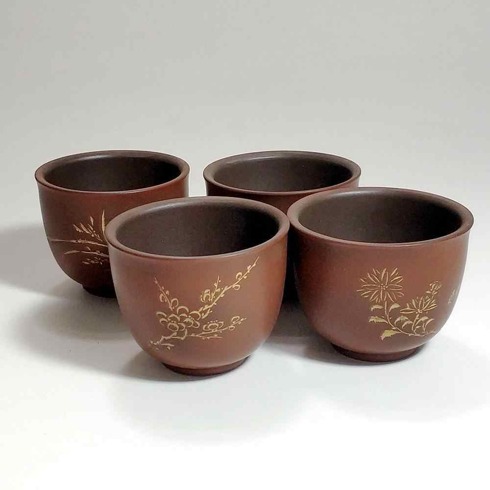 藏出 古董品 古銅製 梅蘭竹菊 茶杯 水杯 酒杯 茶道具 重560g 藏出 古董品 古銅製 梅蘭竹菊 茶杯 水杯 酒杯 茶道具 重560g