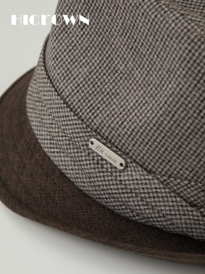 New style jazz hat for men, middle-aged and elderly, small brim, cool, handsome, fashionable, European and American, British, casual, large head circumference