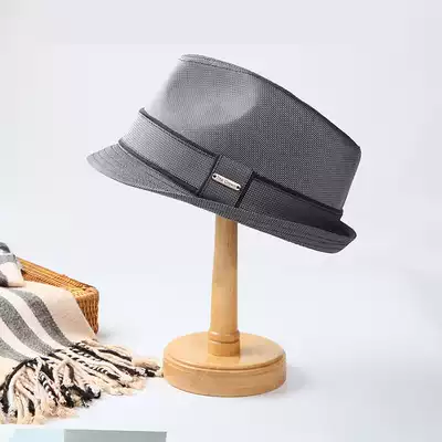 Spring and summer new thin men's hat Hong Kong high-end custom top hat jazz hat British wild hat big head circumference parent-child hat