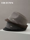 New style jazz hat for men, middle-aged and elderly, small brim, cool, handsome, fashionable, European and American, British, casual, large head circumference