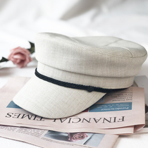 Hat womens spring and summer this new retro navy hat beret wild cap European and American newsboy hat shows a small face