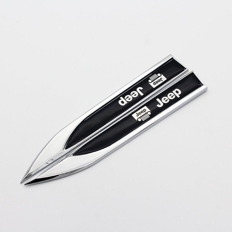 Jeep Liberty Light Guide Liberty Wrangler Grand Cherokee Metal Fender Blade Decorative Car Sticker