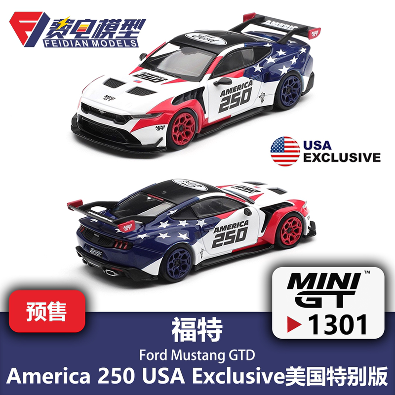 Minigt 1:64 # 1301 Ford Mustang Gtd American Special Edition Alloy Car Model