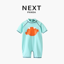 British swimsuit next panda children's swimsuit baby boys sun protection vacation cartoon fish one piece swimsuit trendy