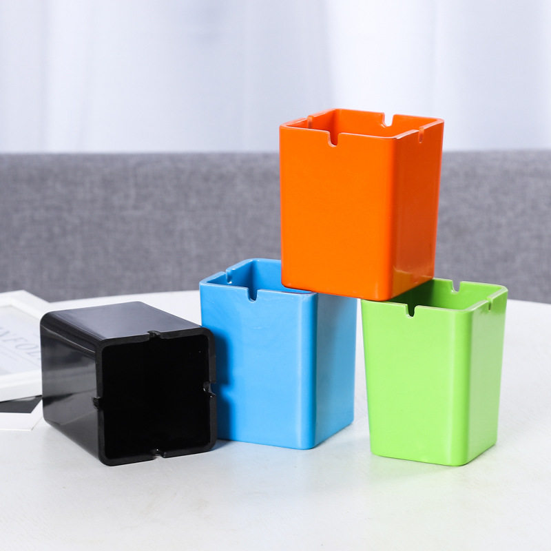 Creative Advertising Cigarette Ash Trays Custom Print Logo text fireproof melamine web cafe KTV Bar set up for promotional gifts