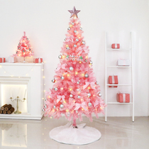 Christmas tree decoration 1 5 meters 1 8 sets restaurant hotel 2024 new atmosphere internet celebrity pvc pink Christmas tree