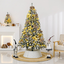 Christmas tree high-end simulated falling snow shopping mall facade hotel golden decoration 2024 new Christmas tree set