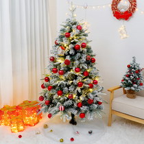 New style Christmas tree high-end home package living room decorations Internet celebrity simulation white falling snow flocking Christmas tree