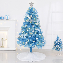 Christmas tree decoration Nordic style high-end shopping mall store window decoration encrypted pvc blue Christmas tree package