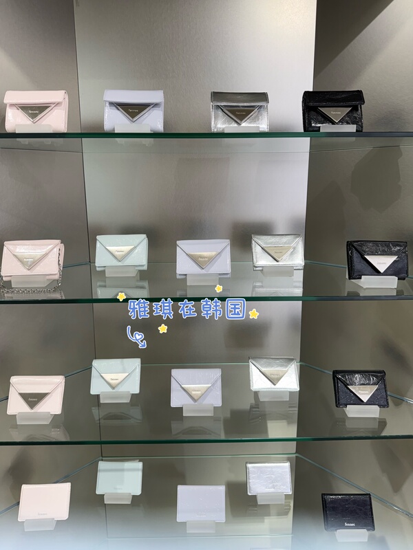 Korean Fennec Triangular Wallet Card Holder Macaron Candy Niche Style Pure Color Genuine Product Purchasing Agent