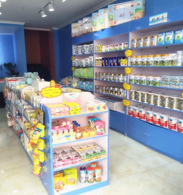 Cửa hàng thú cưng bằng gỗ kệ Kaier Deer bà mẹ và cửa hàng trẻ em tã hiển thị tủ mặt dây chuyền đồ trang sức đồ chơi trong tủ đảo