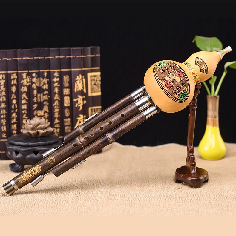 Natural Purple Bamboo Hulusi Learning Type Professional Playing Type Hulusi Musical Instrument Violin Line School Teaching Wholesale