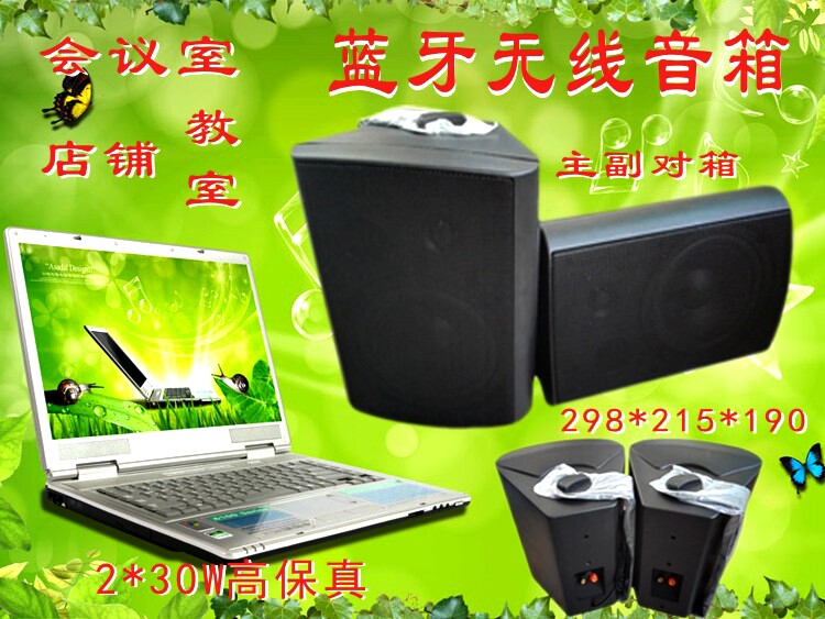 Bluetooth wireless wall mounted active speaker stereo radio conference teaching shop background music hi-fi audio